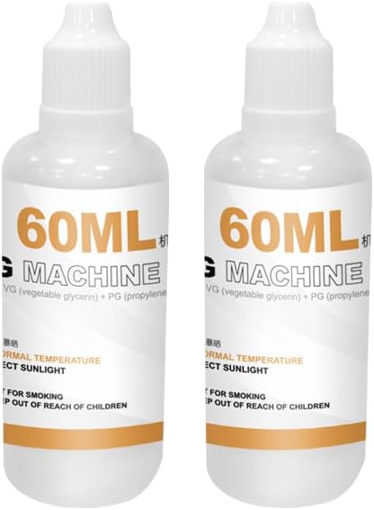 LENSGO Fog Machine oil 120ml Fog Oil Fog Fluid for LENSGO Fog Machine/ULANZIFM01 FILMOG Ace Portable Fog Machine RO01/SmokeNINJA/SMOKE GENIE/COLBOR(60ml*2)